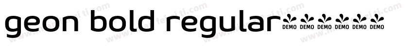 geon bold regular字体转换